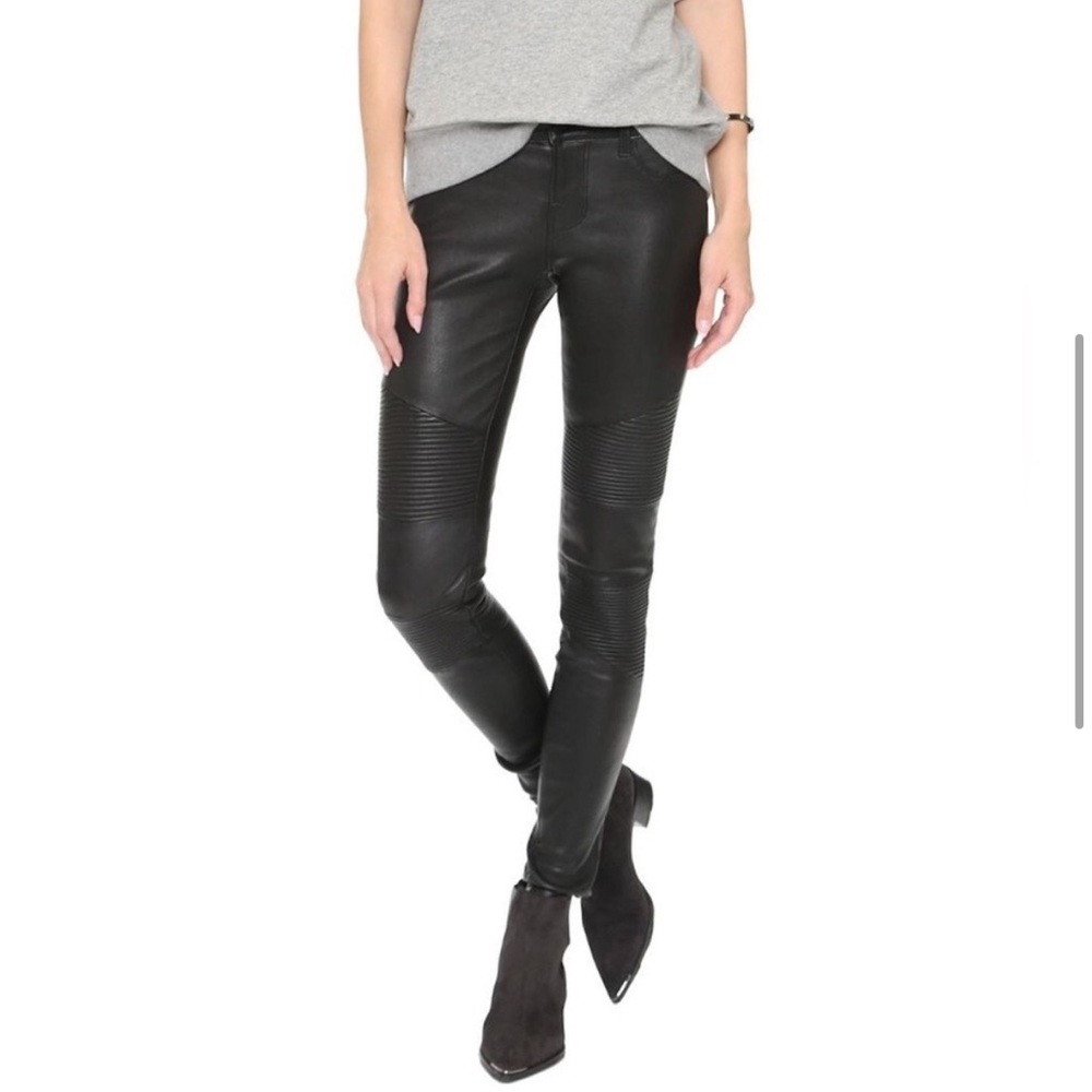J Brand - REAL LEATHER -  Lambskin Leather motorcycle pants - size 27